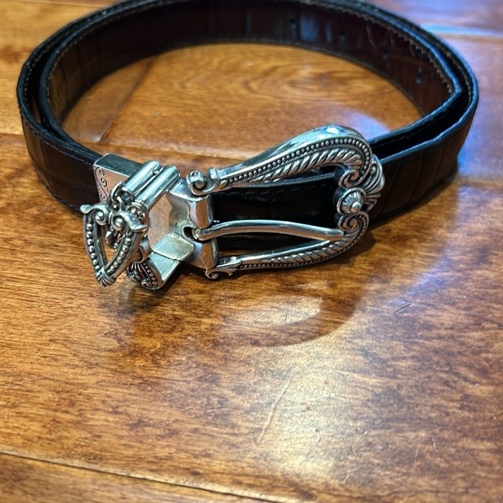 Brighton, leather snake skin reversible belt size 32